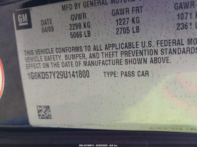 2009 CADILLAC DTS 1G6KD57Y29U141800 Photo 8
