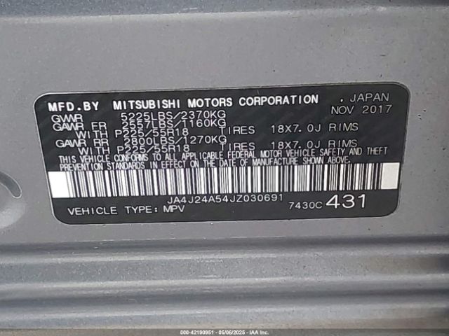2018 MITSUBISHI OUTLANDER PHEV JA4J24A54JZ030691 Photo 8
