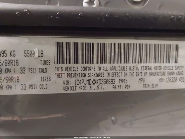1C4PJMDXXKD350693 Jeep Cherokee Limited 4x4