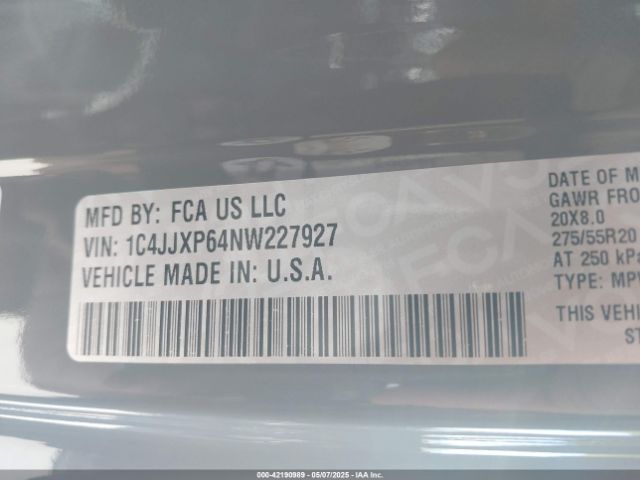 1C4JJXP64NW227927 Jeep Wrangler 4xe Unlimited Sahara 4x4