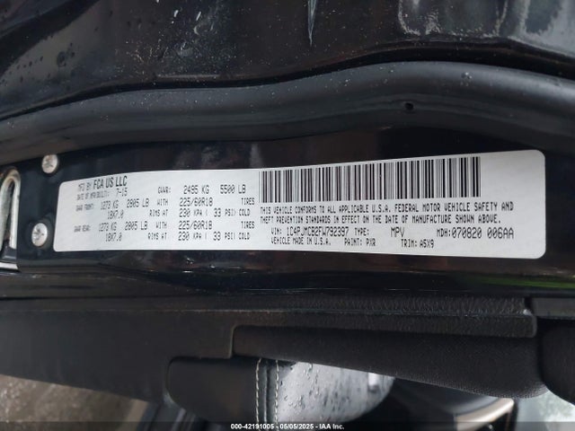 1C4PJMCB2FW792397 Jeep Cherokee Latitude Altitude