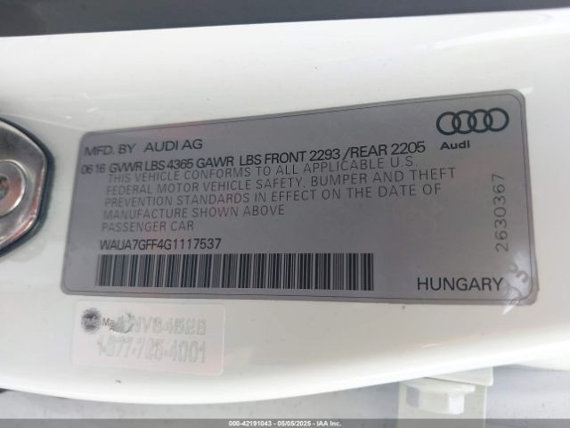 2016 AUDI A3 WAUA7GFF4G1117537 Photo 8