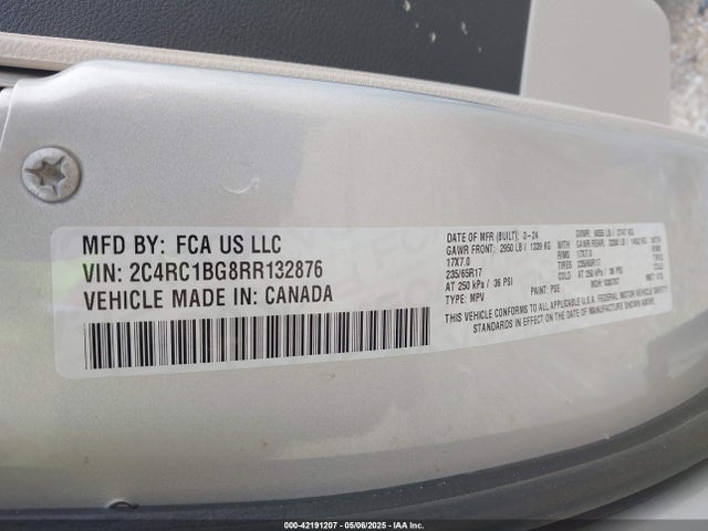 Chrysler Pacifica Touring L 2024 2C4RC1BG8RR132876 Image 9