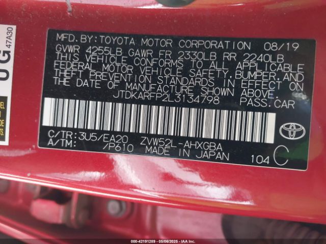 JTDKARFP2L3134798 Toyota Prius Prime Limited