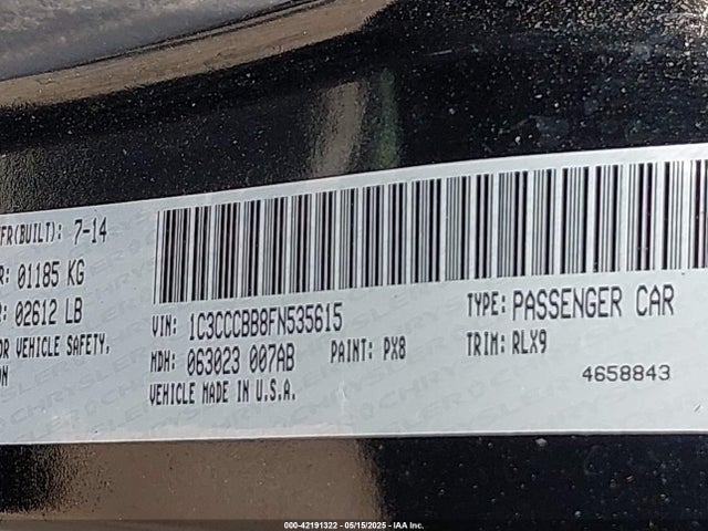Chrysler 200 S 2015 1C3CCCBB8FN535615 Image 9