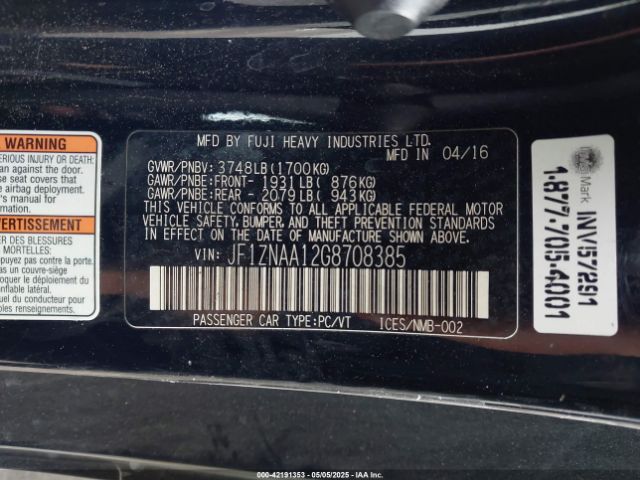 JF1ZNAA12G8708385 Scion fa20
