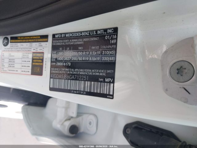 2016 MERCEDES-BENZ GLE 350 4JGDA5JB6GA712251 Photo 8