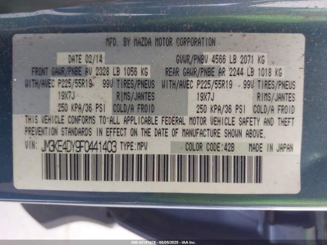 JM3KE4DY9F0441403 Mazda Cx-5 Grand Touring