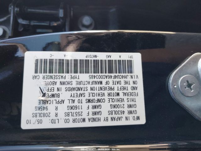 2010 ACURA TSX JH4CU4F46AC003485 Photo 8