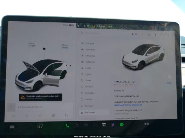 7SAYGDEF8NF320293 Tesla 2022