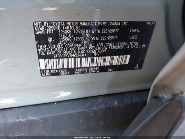 2T3P1RFVXMW234344 Toyota Rav4 Xle