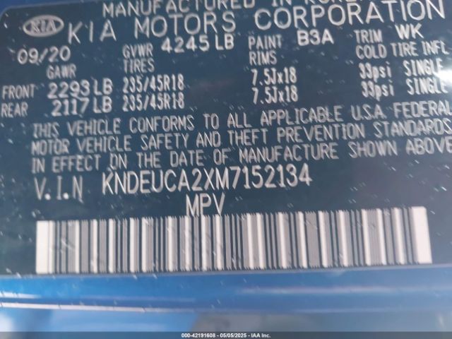 2021 KIA SELTOS KNDEUCA2XM7152134 Photo 8