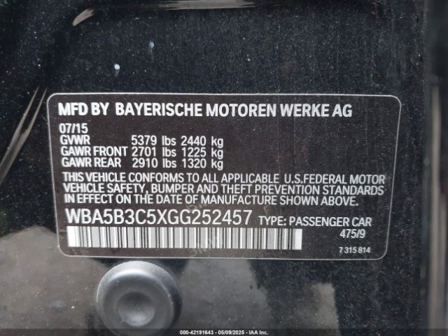 2016 BMW 535I WBA5B3C5XGG252457 Photo 8