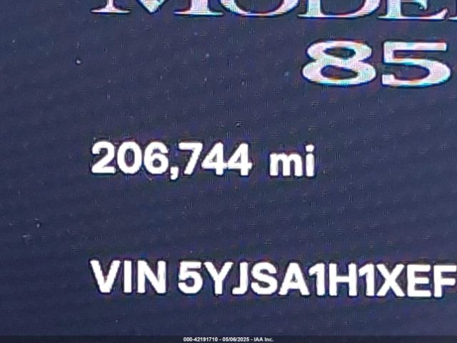 5YJSA1H1XEFP63743 Tesla Model S P85