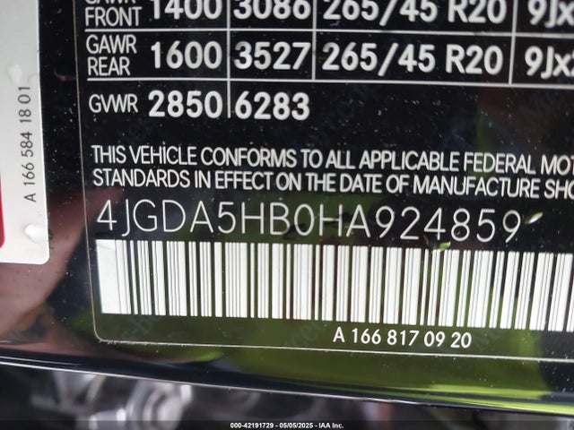 4JGDA5HB0HA924859 Mercedes-Benz Gle 350 4matic