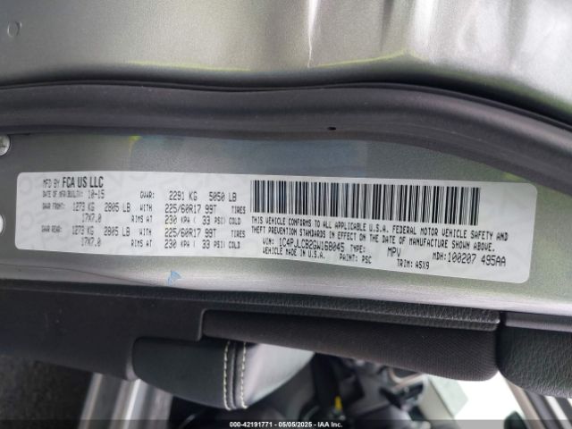 1C4PJLCB2GW168045 Jeep Cherokee Latitude