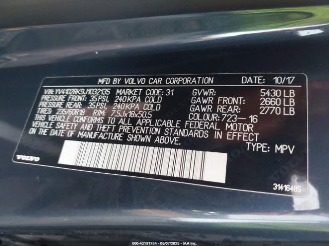 2018 VOLVO XC60 YV4102RK9J1032135 Photo 8