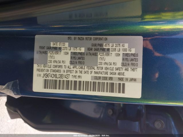JM3KFACM8L0851437 Mazda Cx-5 Touring