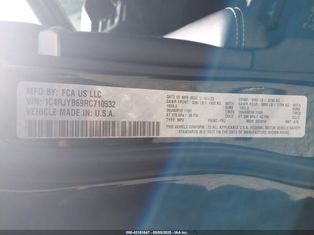 1C4RJYB69RC710532 Jeep Grand Cherokee 4xe