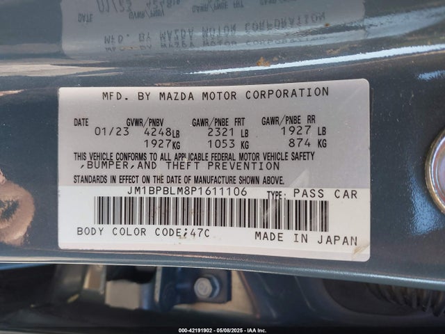 Mazda pyukd 2023 JM1BPBLM8P1611106 Image 9