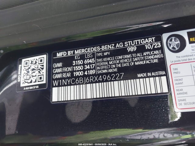 W1NYC6BJ6RX496227 Mercedes-Benz G 550 4matic