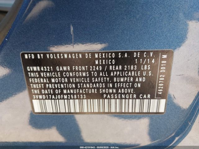 3VWD17AJ0FM258133 Volkswagen Jetta