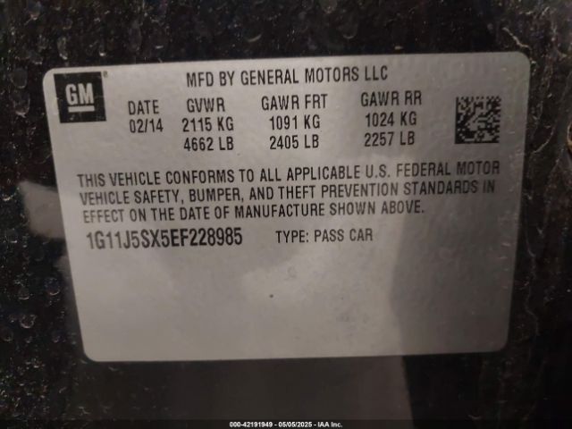 1G11J5SX5EF228985 Chevrolet Malibu 2lz