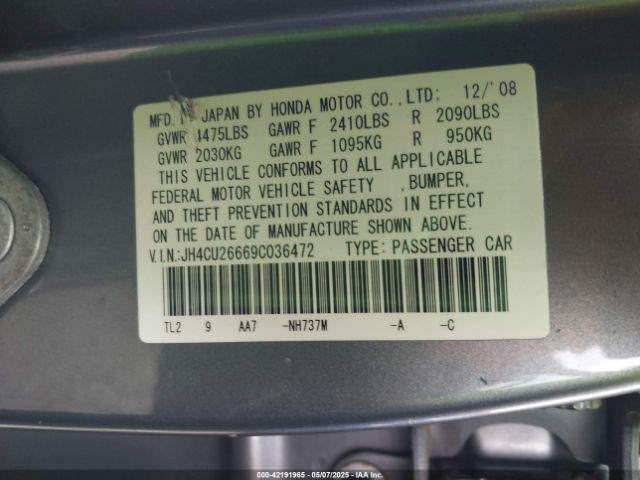 2009 ACURA TSX JH4CU26669C036472 Photo 8