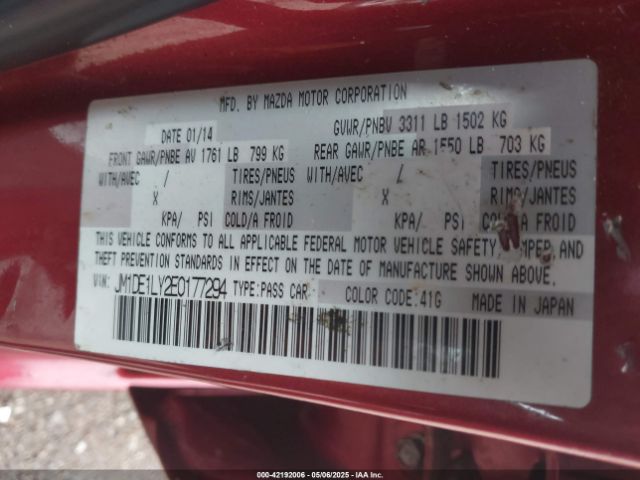JM1DE1LY2E0177294 Mazda Mazda2 Touring
