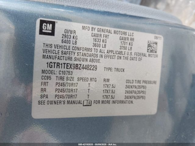 2011 GMC SIERRA 1500 1GTR1TEX9BZ448229 Photo 8