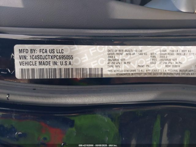 2023 DODGE DURANGO 1C4SDJCTXPC695055 Photo 8