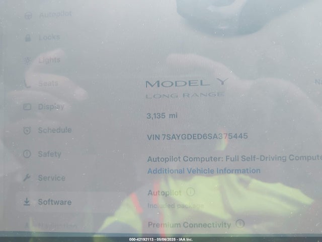 2025 TESLA MODEL Y 7SAYGDED6SA375445 Photo 6