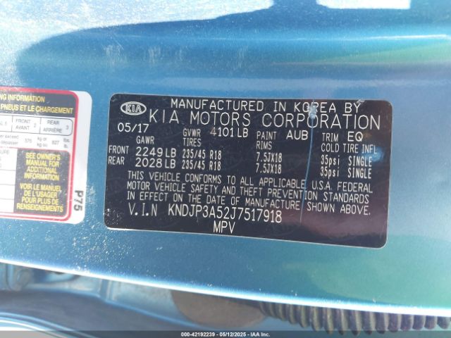 KNDJP3A52J7517918 KIA SOUL +