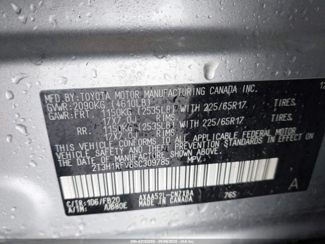2T3H1RFV6SC309785 Toyota RAV4 LE