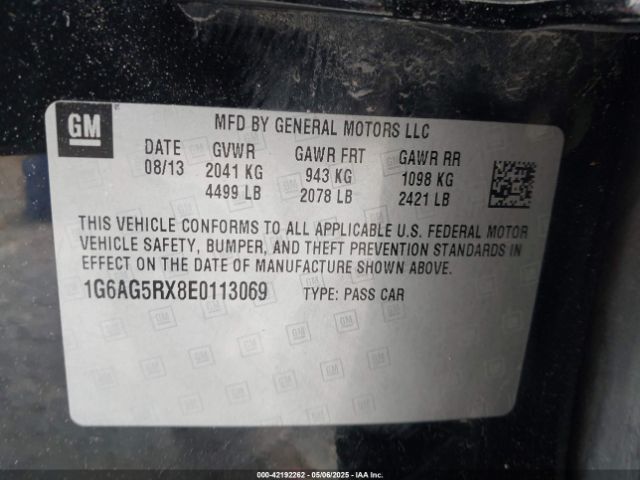 1G6AG5RX8E0113069 Cadillac Ats Standard
