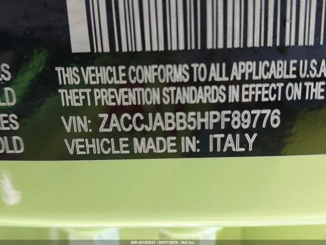 ZACCJABB5HPF89776 Jeep Renegade Latitude Fwd