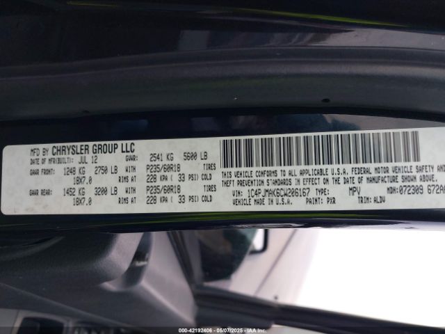 2012 JEEP LIBERTY 1C4PJMAK6CW206167 Photo 8