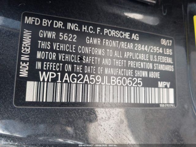 2018 PORSCHE MACAN WP1AG2A59JLB60625 Photo 8