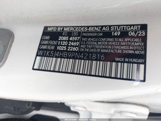2023 MERCEDES-BENZ CLA 250 COUPE W1K5J4HB9PN421816 Photo 8