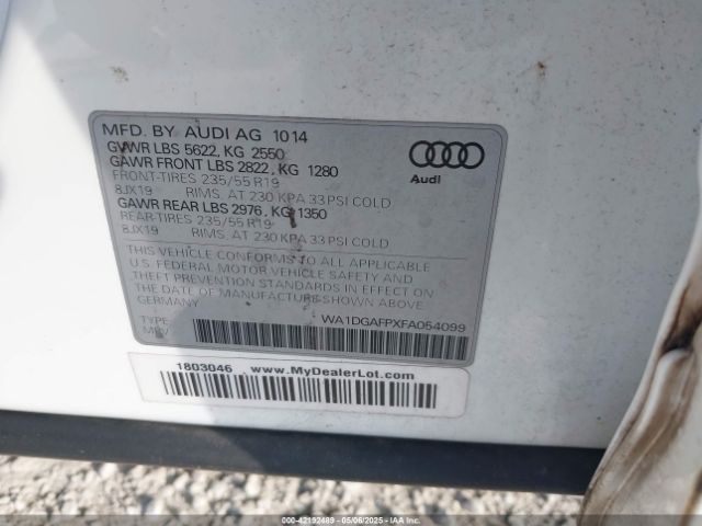 WA1DGAFPXFA054099 Audi Q5 3.0t Premium Plus