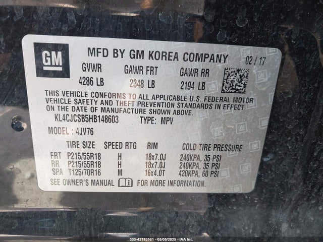 Buick Encore Essence 2017 KL4CJCSB5HB148603 Image 9