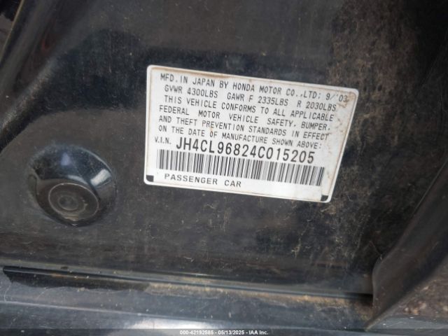 2004 ACURA TSX JH4CL96824C015205 Photo 8