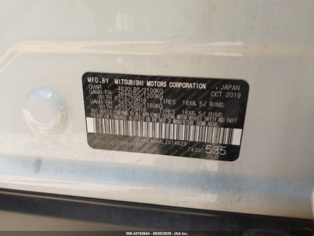JA4AT3AA8LZ014629 Mitsubishi tc/ic mivec
