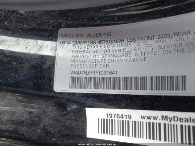 WAU7FLFF1F1031641 Audi A3 2.0t Premium