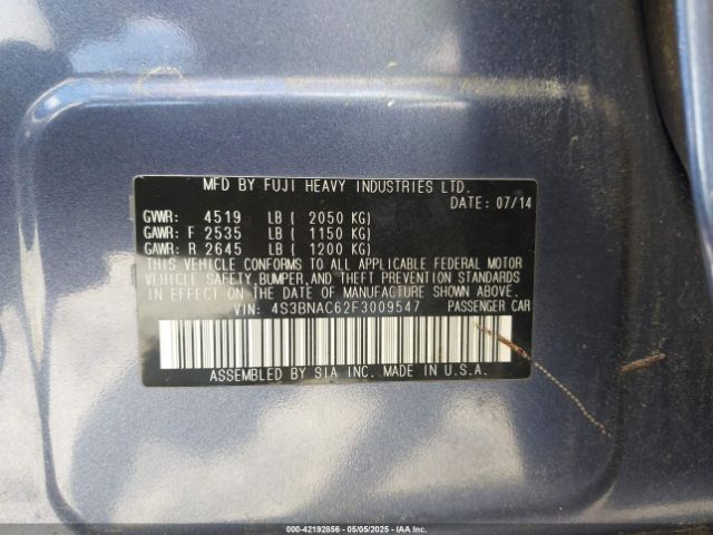 4S3BNAC62F3009547 Subaru Legacy 2.5i Premium