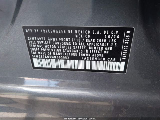 3VWG57AUXMM003952 Volkswagen Golf 1.4t Tsi