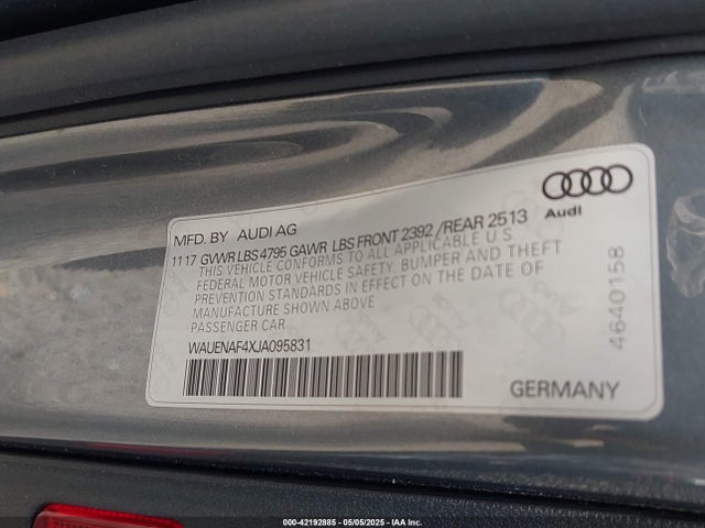 WAUENAF4XJA095831 Audi A4 2.0t Tech Premium