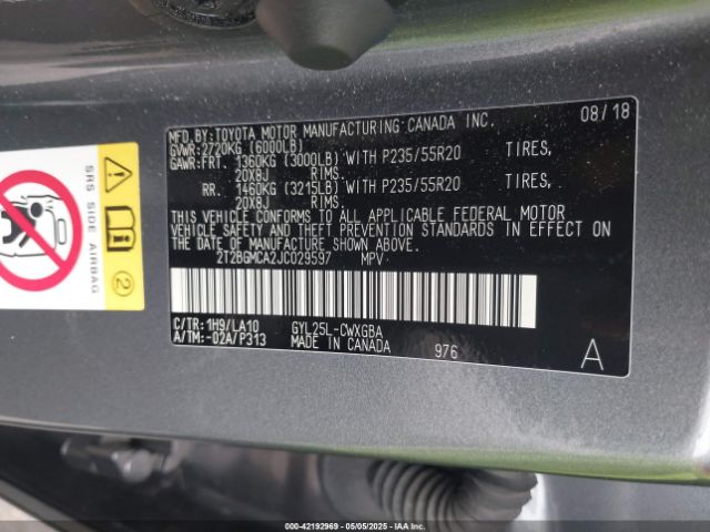 2T2BGMCA2JC029597 Lexus RX 450H