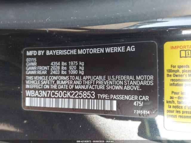 WBA3N7C50GK225853 BMW 428i