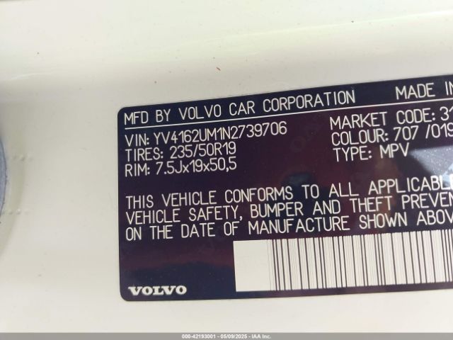 2022 VOLVO XC40 YV4162UM1N2739706 Photo 8